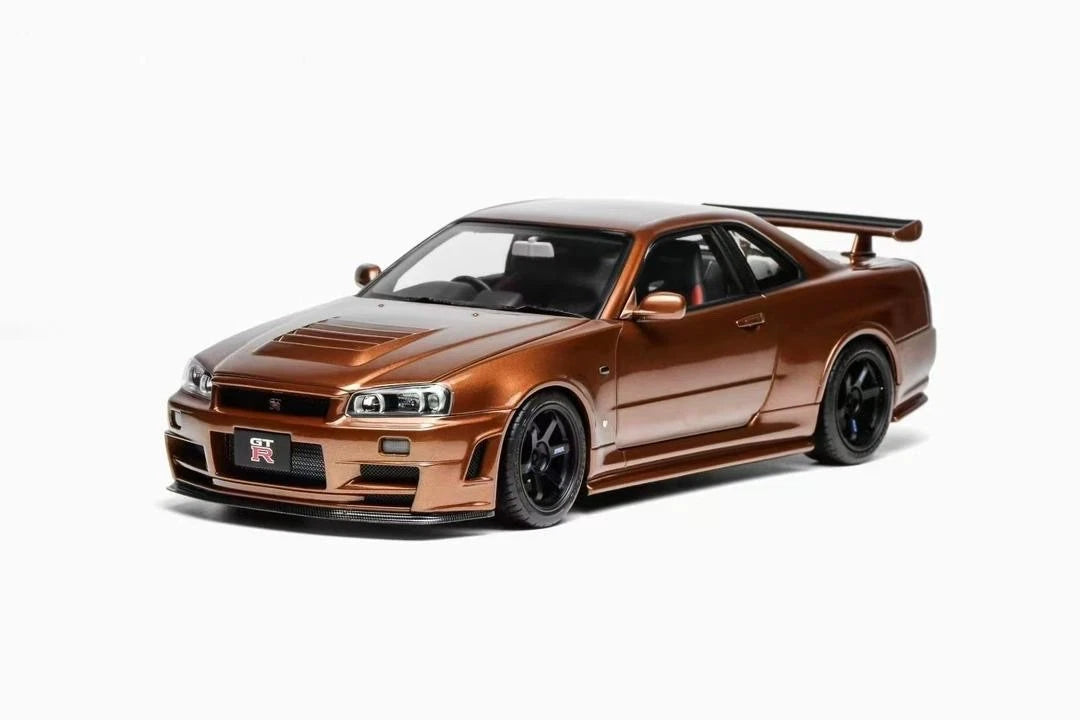 Nissan R34 Skyline GT-R (Bronze) [Motorhelix] 1/18 scale