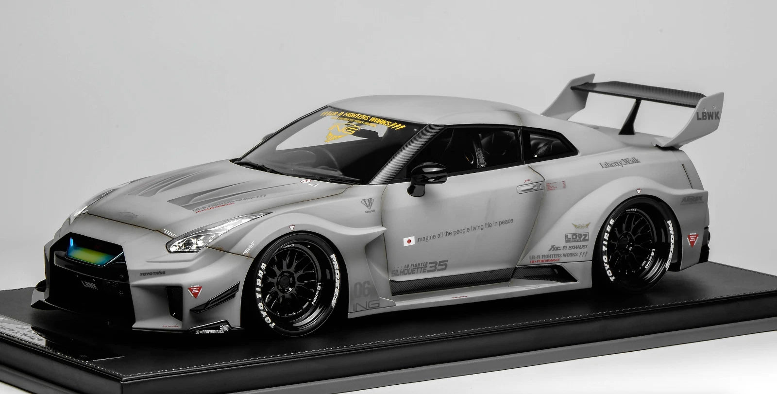 1/12 scale IVY model of the Nissan R35 GT-RR Gray Liberty walk Leather 30 pcs