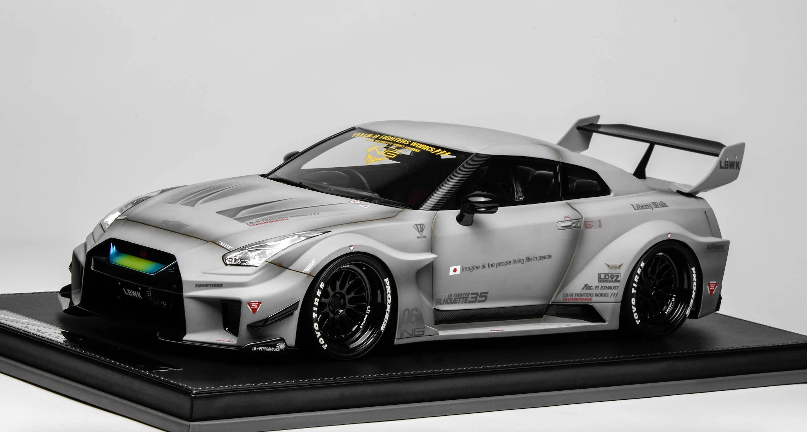 1/12 scale IVY model of the Nissan R35 GT-RR Gray Liberty walk Leather 30 pcs