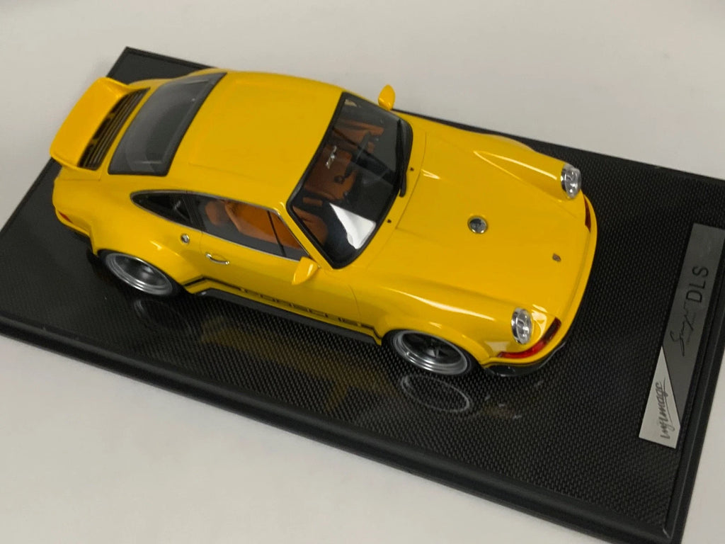 1/12 scale IVY model of the Porsche 911 Singer DLS Yellow on Carbon Base 40 pcs