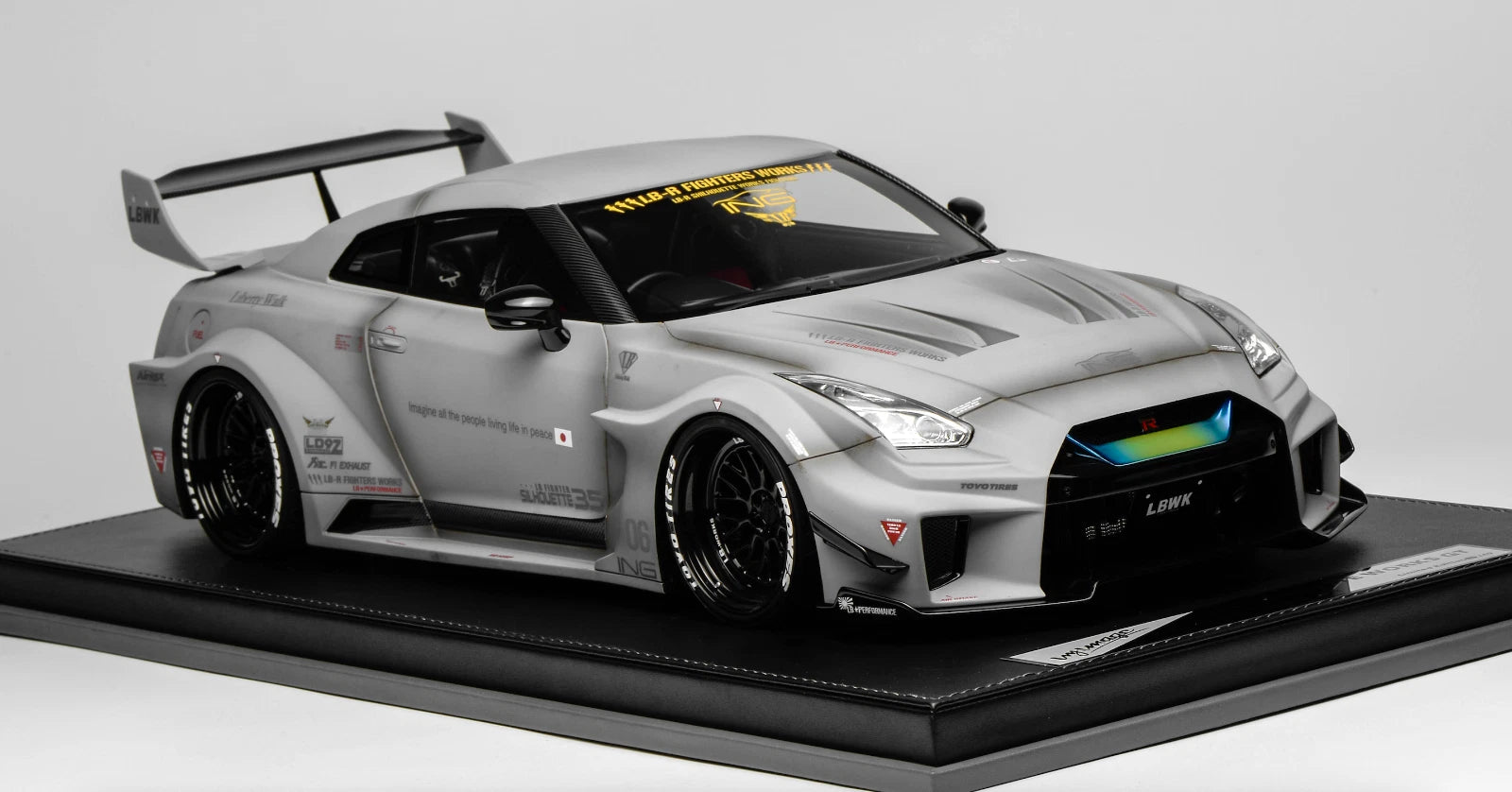 1/12 scale IVY model of the Nissan R35 GT-RR Gray Liberty walk Leather 30 pcs