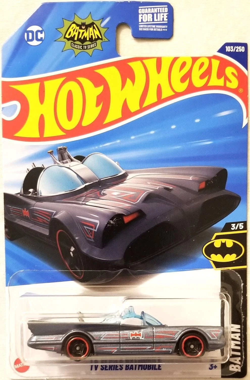 Hot Wheels - 2025 Batman 3/5 TV Series Batmobile 103/250 (BBHYX44)