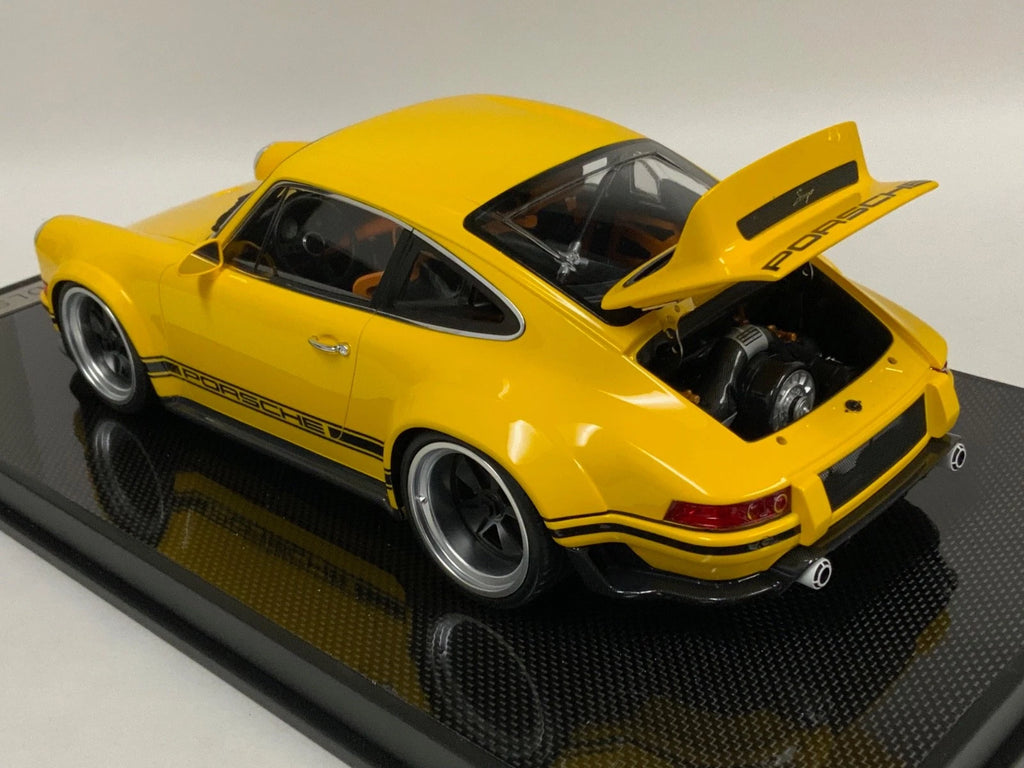 1/12 scale IVY model of the Porsche 911 Singer DLS Yellow on Carbon Base 40 pcs