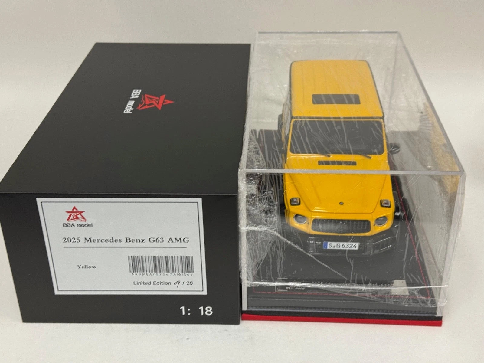 Preorder 1/18 BBA Models Mercedes Benz AMG G63 from 2025 in yellow 20 pieces