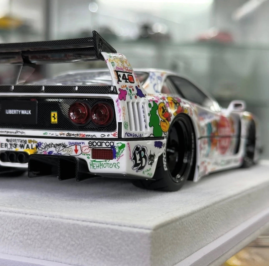 Ferrari F40 LBWK Liberty Walk LB-WORKS DPPF Champion White Rare BBA 1/18BBA 1/18
