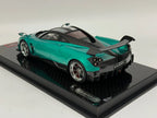 Preorder 1/18 YY model Pagani Huayra BC Coupe in peacock Green Carbon Base AB491
