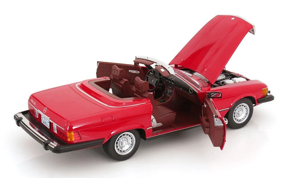 Mercedes Benz SL Class 450SL Cabriolet USA Version Red in 1/12 scale