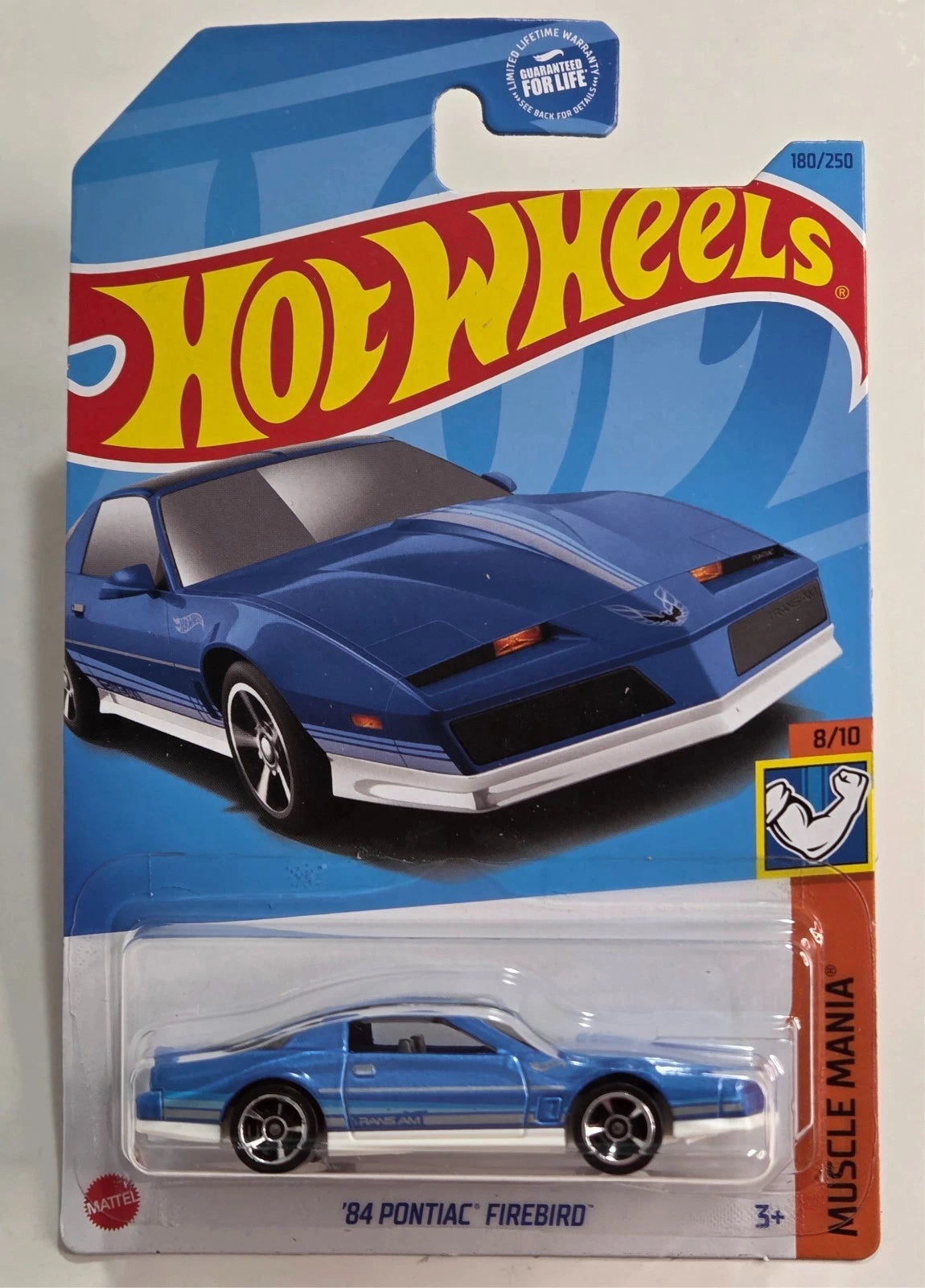 '84 Pontiac Firebird 180/250 HKJ57 Hot Wheels 2023 Muscle Mania 8/10 blue