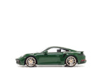 Porsche 911 (992) Turbo S Coupe Sport 2024 green / golden rims 1:18 Minichamps