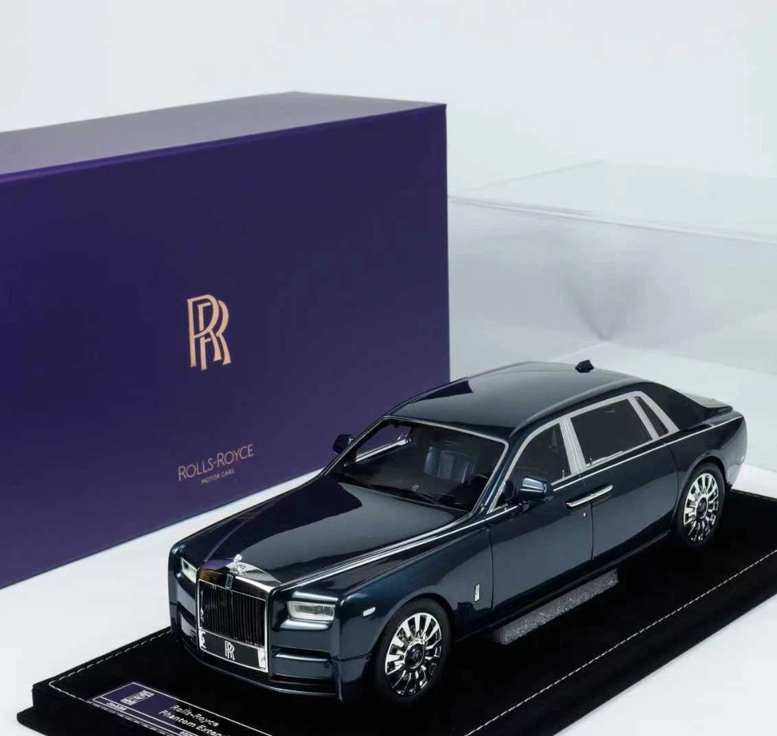 H&H 1/18 Rolls Royce Phantom Series II EWB In Blue Henson Heaven