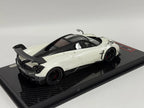1/18 YY model Pagani Huayra BC Coupe in White Black wheels on Carbon Base AB494