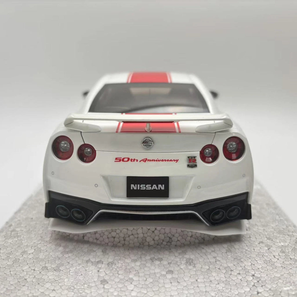 1/18 Nissan GTR R35 50th Anniversary Edition Alloy Openable Car Model MotorHelix