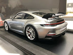 Minichamps, Porsche dealer edition, 1/18th scale, Resin model of the 911 GT3, in GT Silver. This is a limited edition and is No.522 of 911 produced.