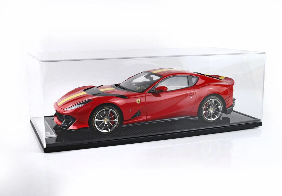 Ferrari 812 Competizione Yellow stripe Rosso Corsa 322 - yellow tire 1/12