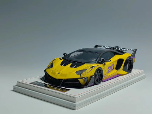 1/18 Ivy Models Lamborghini Aventador GT EVO Liberty walk Yellow Leather Base