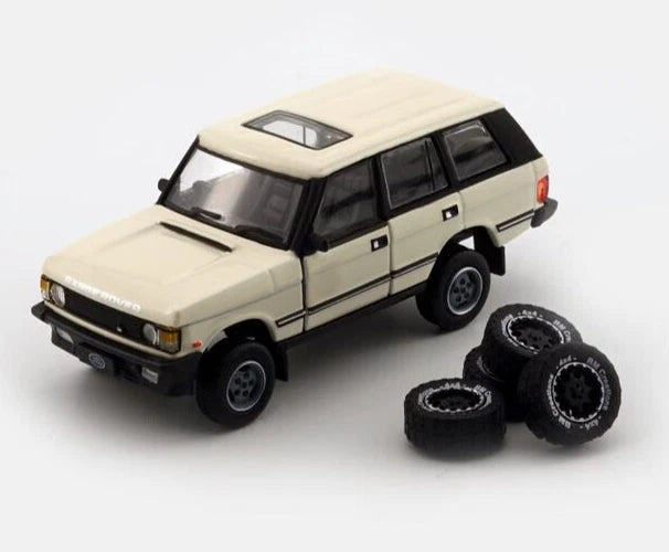 BM Creations 1992 Land Rover Range Rover Classic LSE White RHD 1:64 Diecast Car