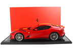 Ferrari 812 Competizione Yellow stripe Rosso Corsa 322 - yellow tire 1/12