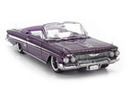CHEVROLET IMPALA LOWRIDER CABRIOLET OPEN PURPLE 1:18 SCALE BY SUN-STAR