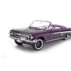CHEVROLET IMPALA LOWRIDER CABRIOLET OPEN PURPLE 1:18 SCALE BY SUN-STAR