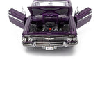 CHEVROLET IMPALA LOWRIDER CABRIOLET OPEN PURPLE 1:18 SCALE BY SUN-STAR