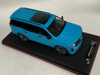 1/18 BBA Models Cadillac Escalade V series 2022 in Matte Blue on Leather Base