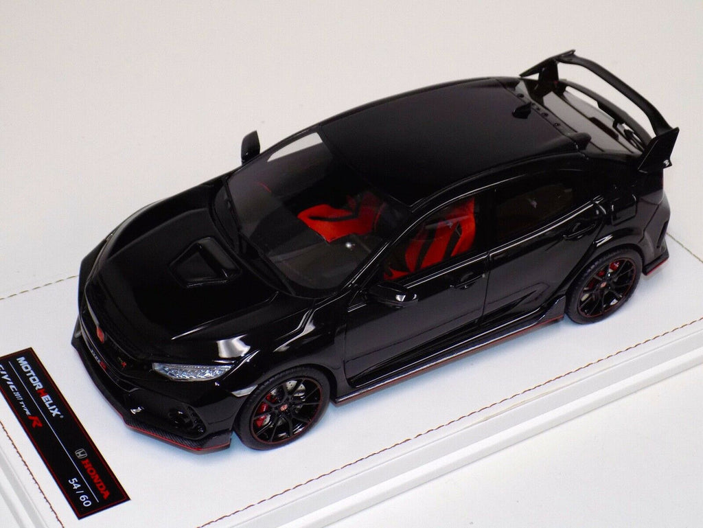 1/18 MH Motorhelix Honda Civic Type-R Type R FK8 (Gloss Black with White Leather Base) Resin Car Model Limited 60 Pieces