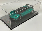 Preorder 1/18 YY model Pagani Huayra BC Coupe in peacock Green Carbon Base AB491