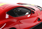 Ferrari 812 Competizione Yellow stripe Rosso Corsa 322 - yellow tire 1/12