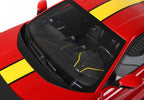 Ferrari 812 Competizione Yellow stripe Rosso Corsa 322 - yellow tire 1/12