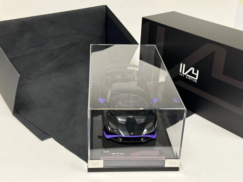 1/18 IVY Lamborghini Huracan STO Black Purple Accent Carbon Base