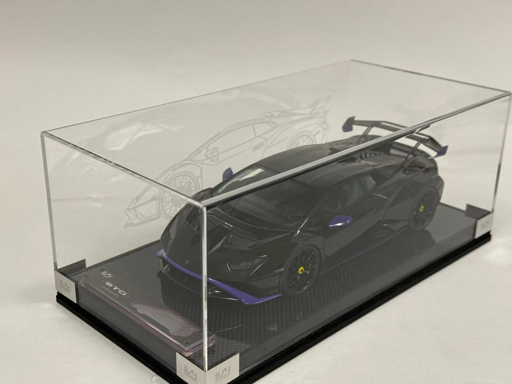 1/18 IVY Lamborghini Huracan STO Black Purple Accent Carbon Base