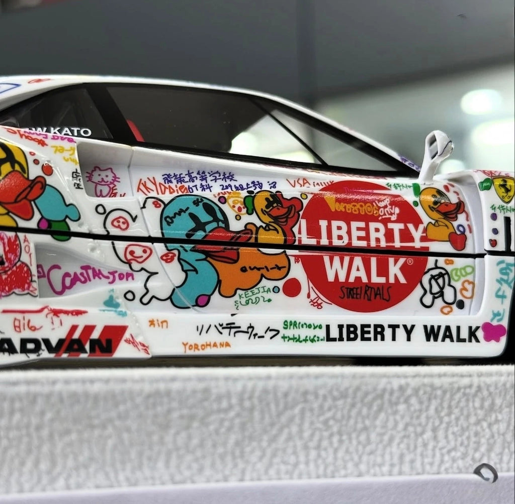 Ferrari F40 LBWK Liberty Walk LB-WORKS DPPF Champion White Rare BBA 1/18BBA 1/18