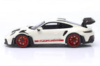 GT Spirit 2022 Porsche 911 992 GT3 RS White w/ Pyro Red Wheels & Deco 1:12
