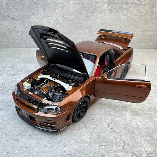 Nissan R34 Skyline GT-R (Bronze) [Motorhelix] 1/18 scale