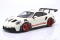 GT Spirit 2022 Porsche 911 992 GT3 RS White w/ Pyro Red Wheels & Deco 1:12