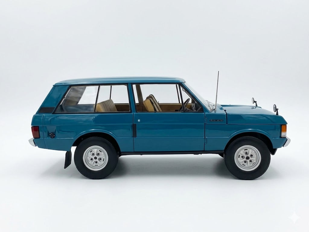 1/18 Diecast Land Rover Range Rover 2 Doors 1970 Blue Almost Real