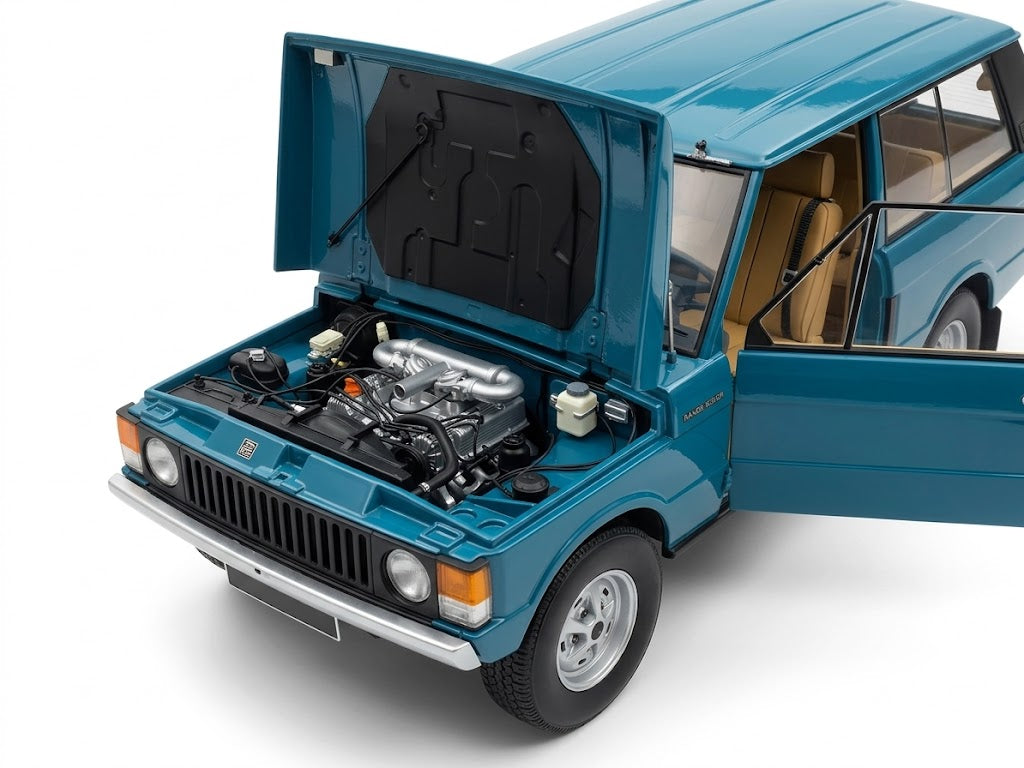 1/18 Diecast Land Rover Range Rover 2 Doors 1970 Blue Almost Real