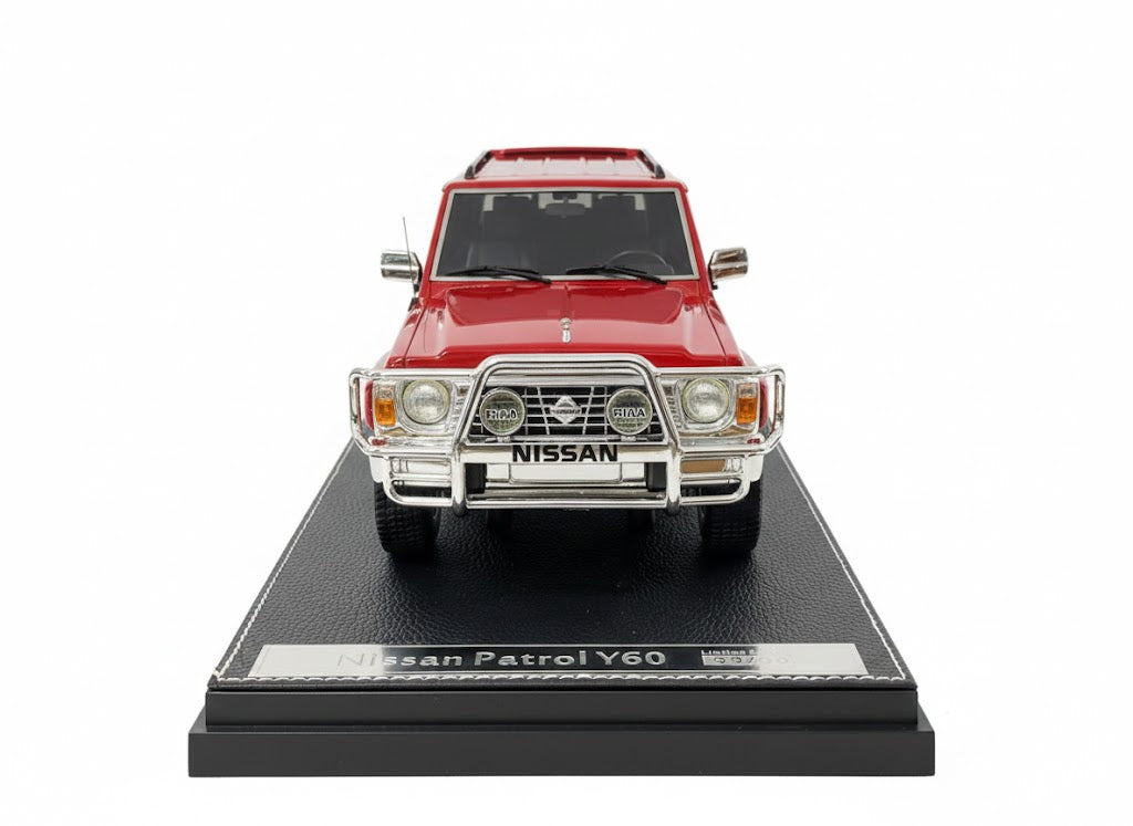 1/18 Diecast Nissan Patrol Super Safari Y60 Red IVY Models Scale Model Car