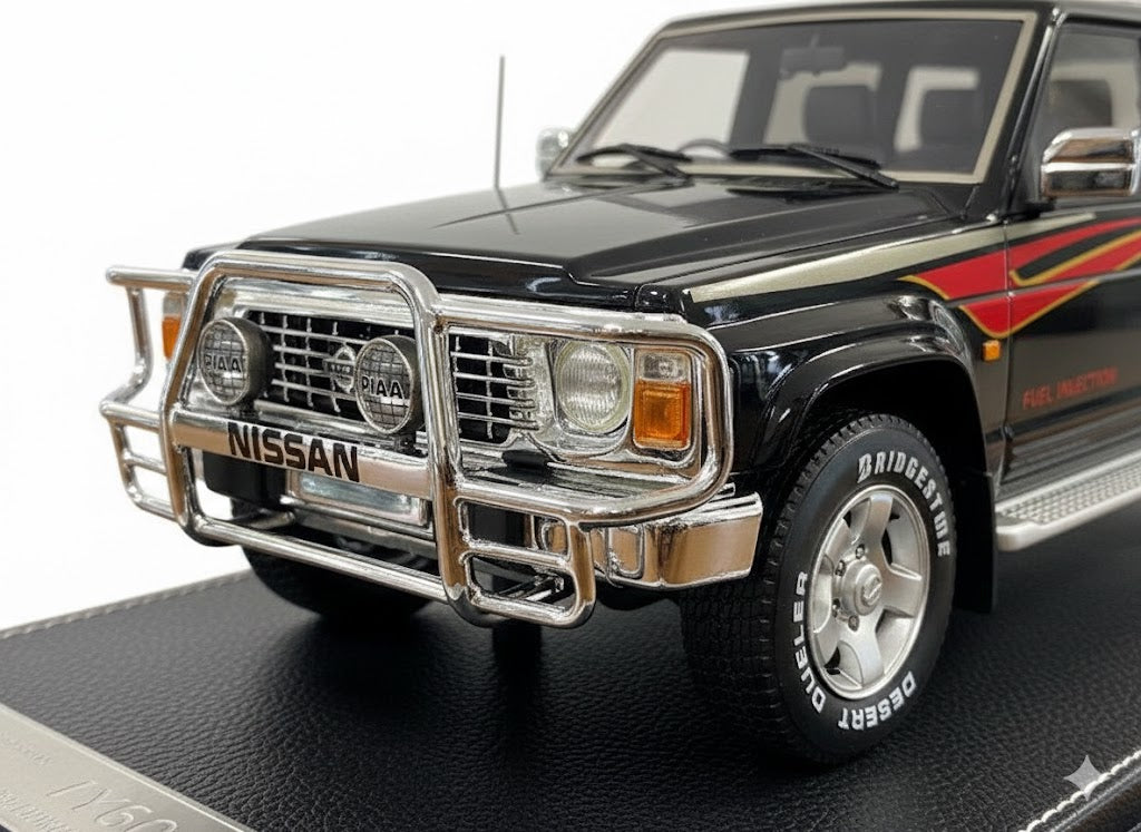 1/18 Diecast Nissan Patrol Super Safari Y60 Black IVY Models Scale