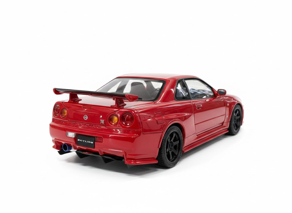 Diecast – Nissan Skyline GT-R R34 Customized Version | MotorHelix | Limited 399 pcs | Active Red