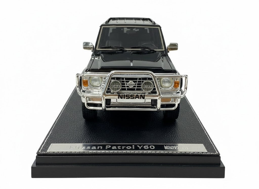1/18 Diecast Nissan Patrol Super Safari Y60 Black IVY Models Scale Model Car