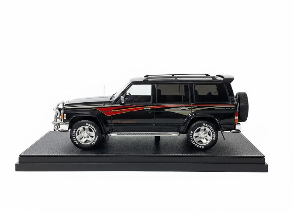 1/18 Diecast Nissan Patrol Super Safari Y60 Black IVY Models Scale Model Car