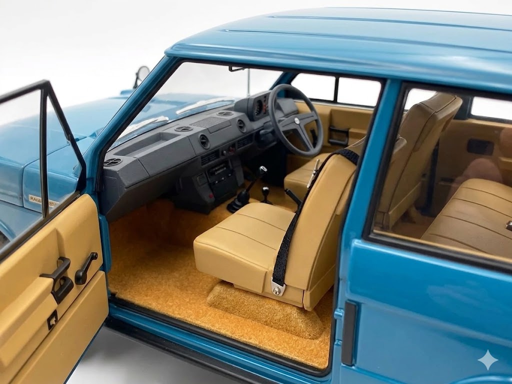 1/18 Diecast Land Rover Range Rover 2 Doors 1970 Blue Almost Real