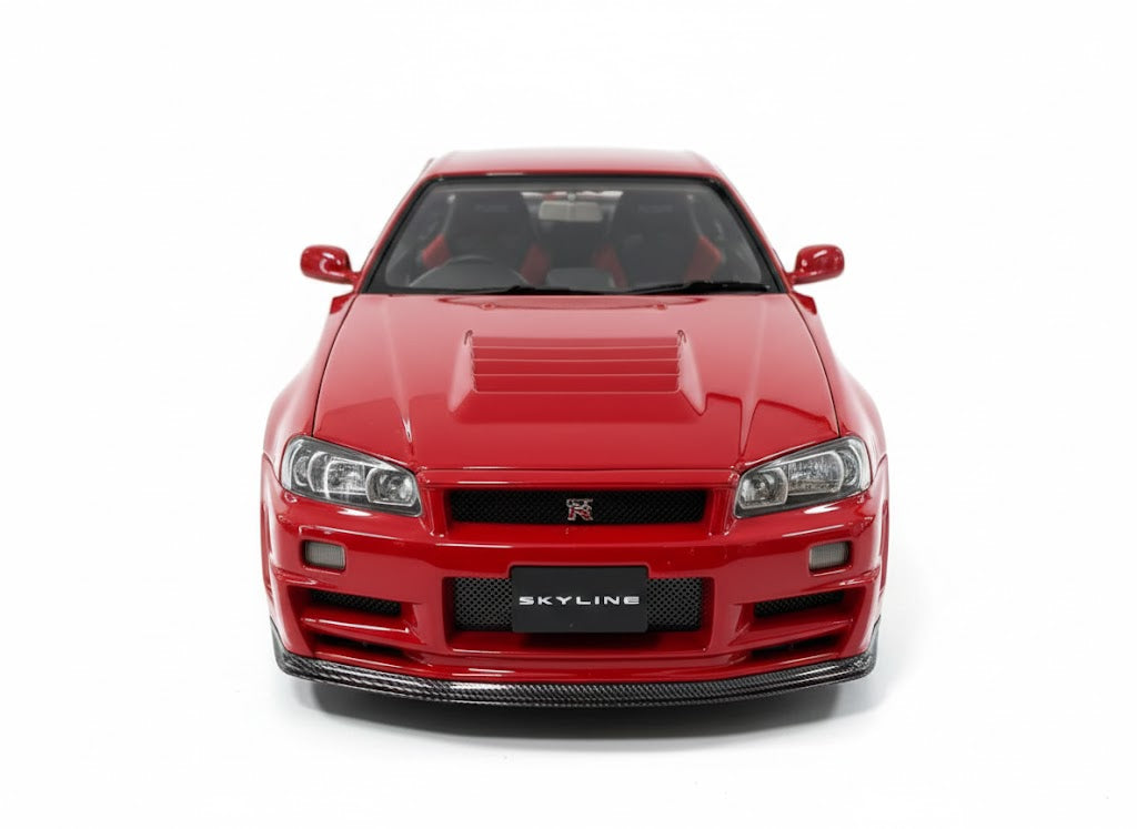 Diecast – Nissan Skyline GT-R R34 Customized Version | MotorHelix | Limited 399 pcs | Active Red