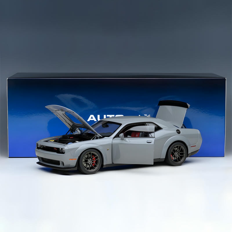 Dodge Challenger R/T wide body Grey diecast car model Autoart 1/18
